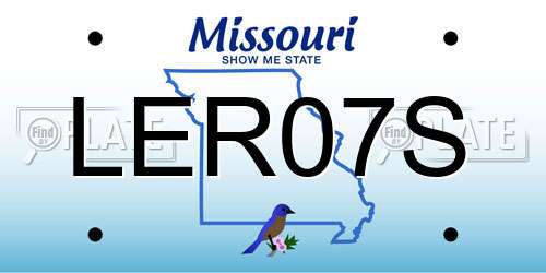LER07S Missouri License Plate