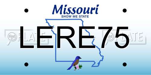 LERE75 Missouri License Plate