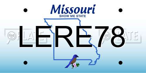 LERE78 Missouri License Plate