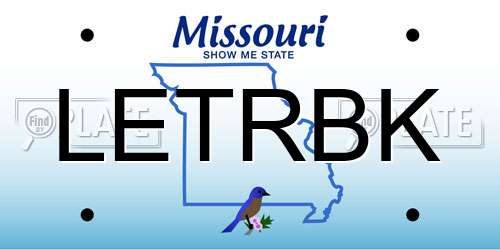 LETRBK Missouri License Plate
