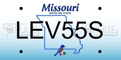 LEV55S Missouri License Plate
