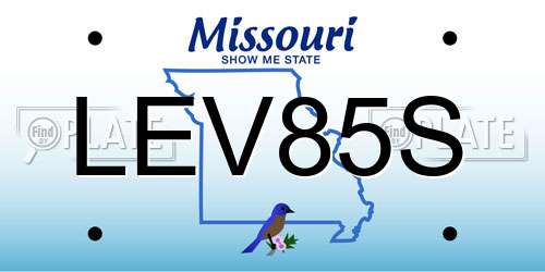 LEV85S Missouri License Plate