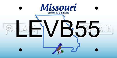 LEVB55 Missouri License Plate