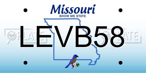 LEVB58 Missouri License Plate