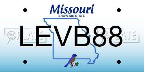 LEVB88 Missouri License Plate
