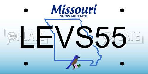 LEVS55 Missouri License Plate