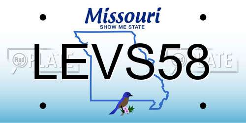 LEVS58 Missouri License Plate