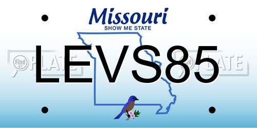 LEVS85 Missouri License Plate