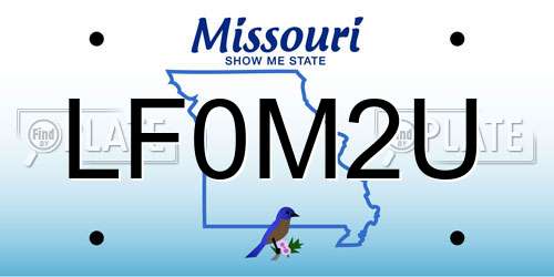 LF0M2U Missouri License Plate