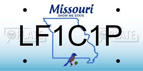 LF1C1P Missouri License Plate