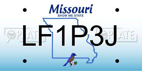 LF1P3J Missouri License Plate