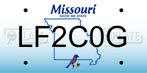 LF2C0G Missouri License Plate