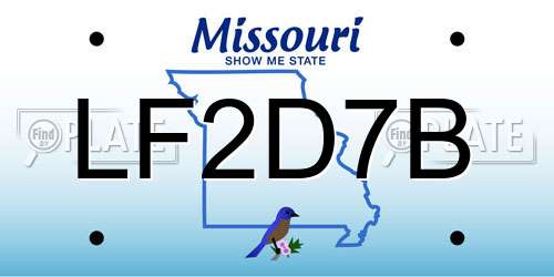 LF2D7B Missouri License Plate