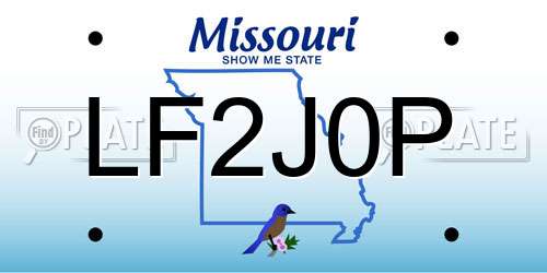 LF2J0P Missouri License Plate