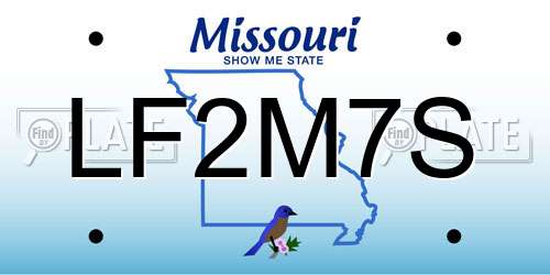LF2M7S Missouri License Plate