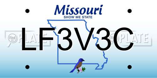 LF3V3C Missouri License Plate