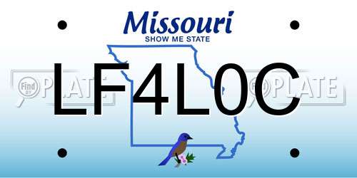 LF4L0C Missouri License Plate