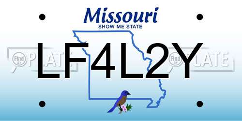 LF4L2Y Missouri License Plate
