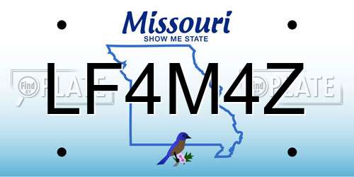 LF4M4Z Missouri License Plate