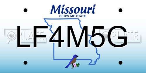 LF4M5G Missouri License Plate