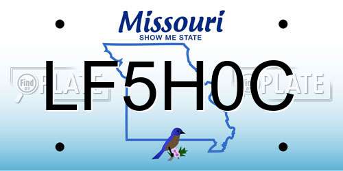 LF5H0C Missouri License Plate