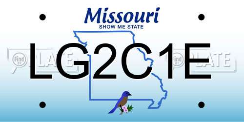 LG2C1E Missouri License Plate