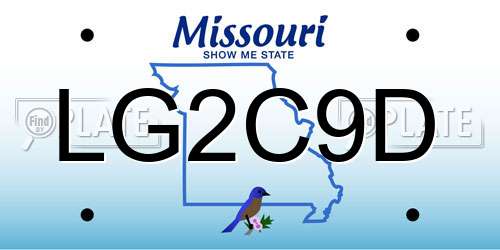 LG2C9D Missouri License Plate