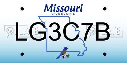 LG3C7B Missouri License Plate