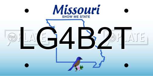 LG4B2T Missouri License Plate