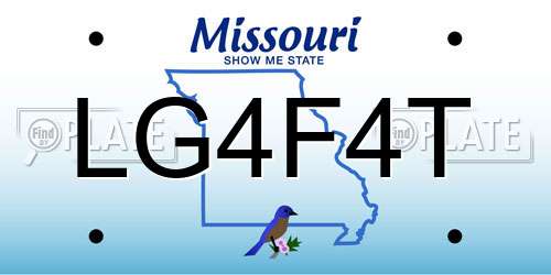 LG4F4T Missouri License Plate