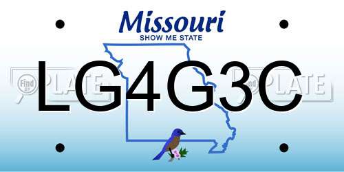 LG4G3C Missouri License Plate