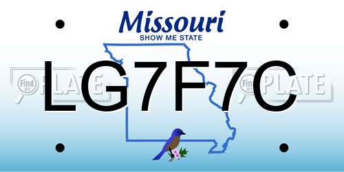 LG7F7C Missouri License Plate