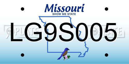 LG9S005 Missouri License Plate