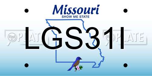 LGS31I Missouri License Plate