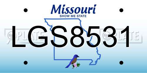 LGS8531 Missouri License Plate