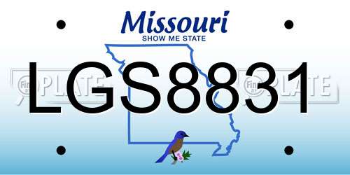 LGS8831 Missouri License Plate
