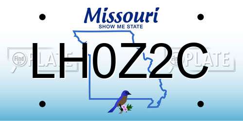 LH0Z2C Missouri License Plate