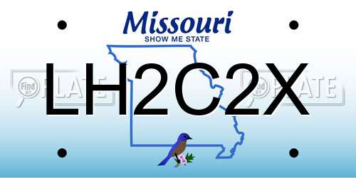 LH2C2X Missouri License Plate
