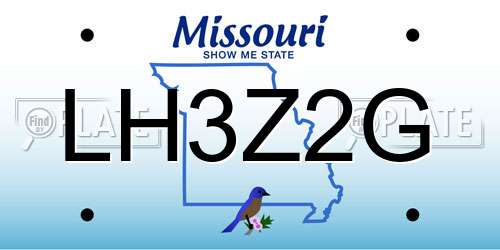 LH3Z2G Missouri License Plate