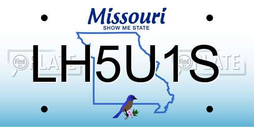 LH5U1S Missouri License Plate