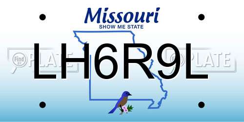 LH6R9L Missouri License Plate