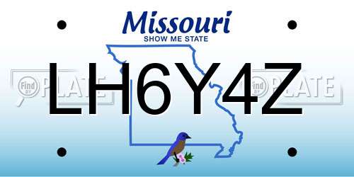 LH6Y4Z Missouri License Plate