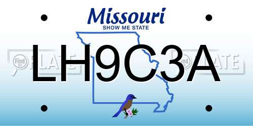 LH9C3A Missouri License Plate