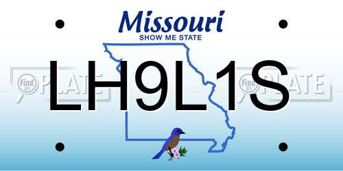 LH9L1S Missouri License Plate