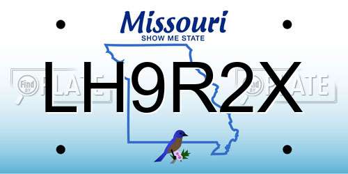 LH9R2X Missouri License Plate