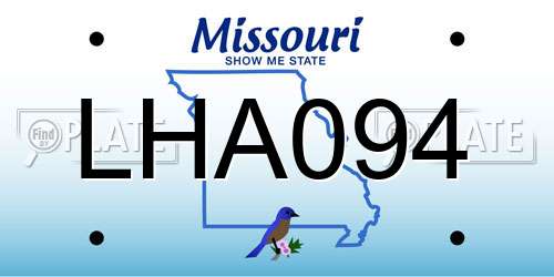 LHA094 Missouri License Plate