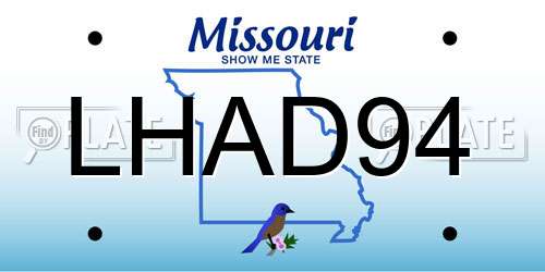 LHAD94 Missouri License Plate