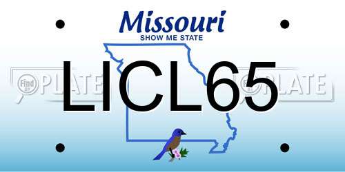 LICL65 Missouri License Plate
