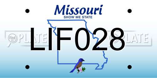 LIF028 Missouri License Plate