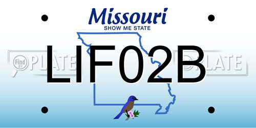 LIF02B Missouri License Plate